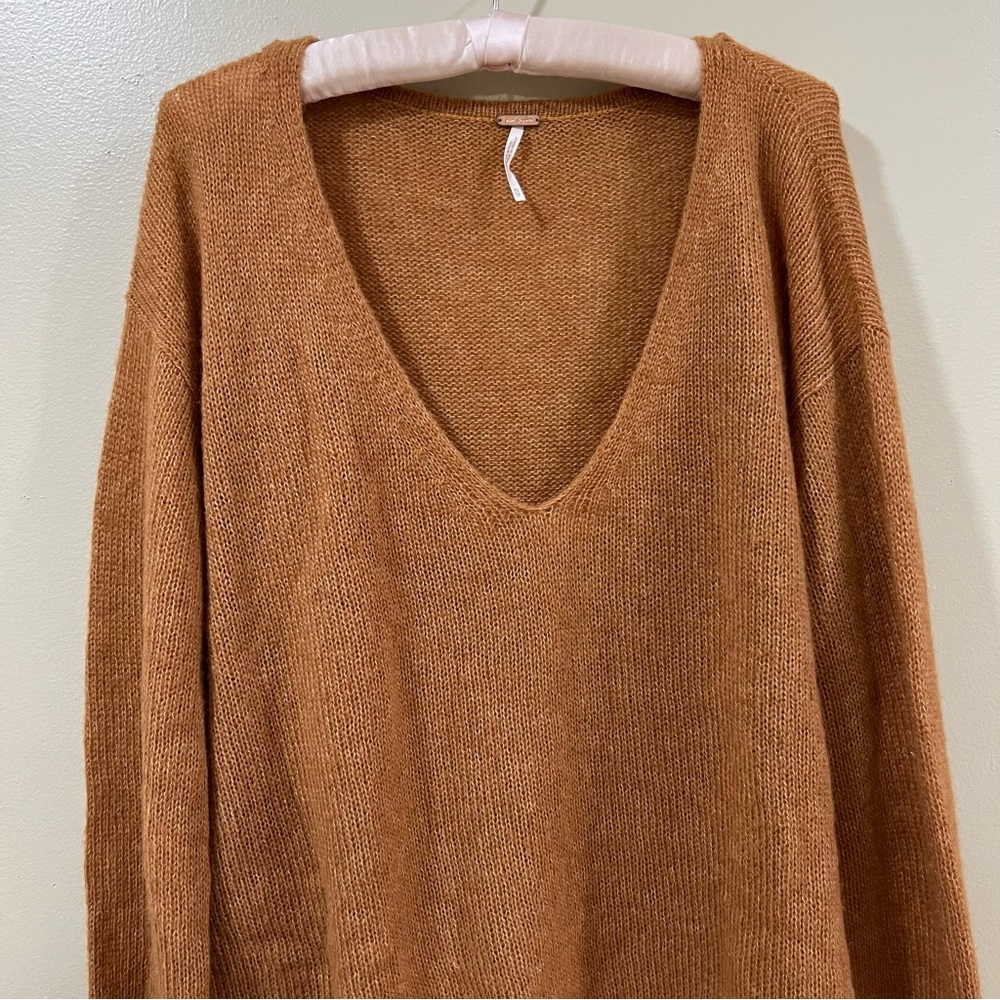 Free People Womens Gossamer Pullover Sweater Brown size XS - Picture 8 of 8